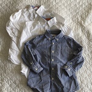 Lot of three boys size 3 Crewcuts button up dress shirts